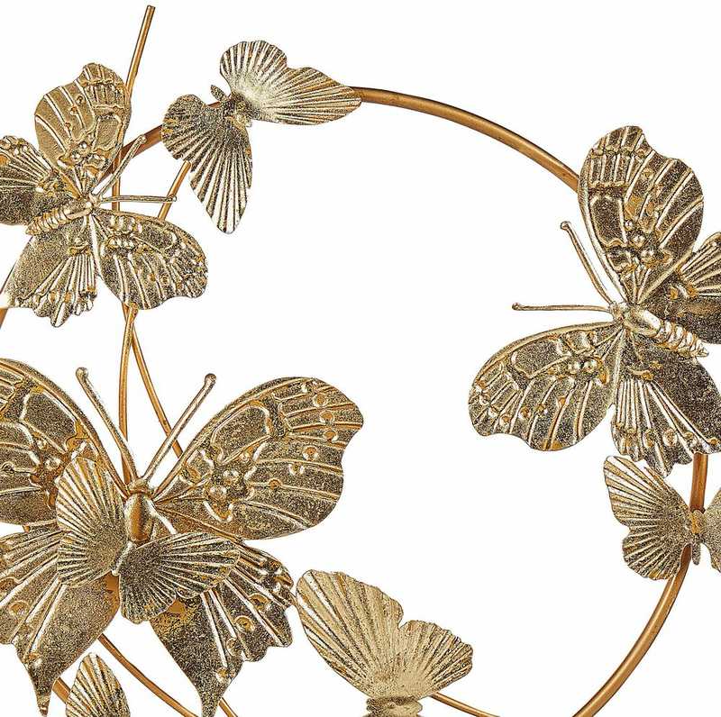Beliani Dekoracinė figūrėlė Motyl BERYLLIUM metalinė auksinė