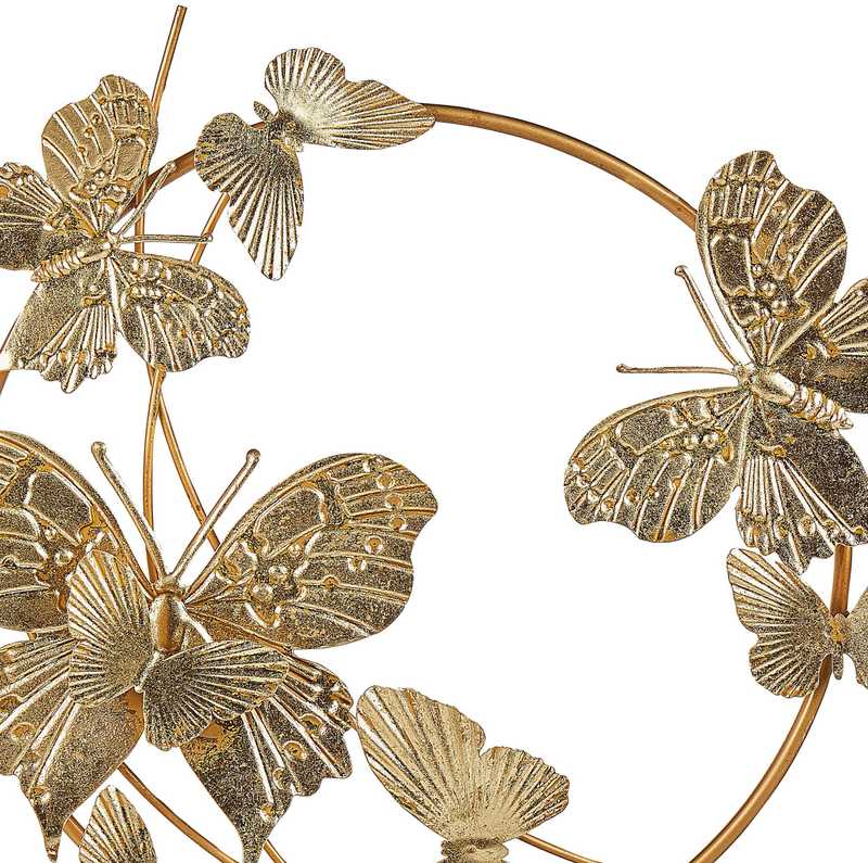 Beliani Dekoracinė figūrėlė Motyl BERYLLIUM metalinė auksinė