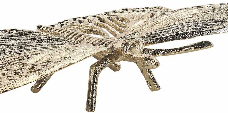 Beliani Dekoracinė figūrėlė Motyl MADIUN, metalinė, auksinės spalvos
