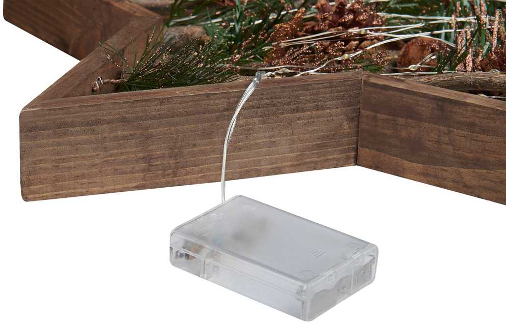 Beliani Kalėdinė LED dekoracija DOKKA Žvaigždė 46 cm ruda
