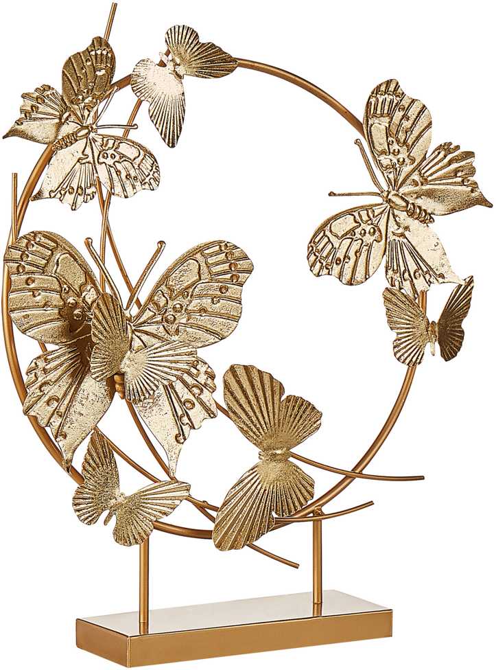 Beliani Dekoracinė figūrėlė Motyl BERYLLIUM metalinė auksinė
