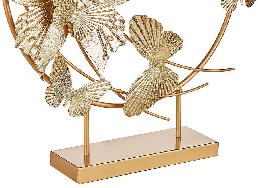 Beliani Dekoracinė figūrėlė Motyl BERYLLIUM metalinė auksinė