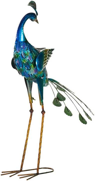 Beliani Sodo skulptūra PEACOCK mėlyna