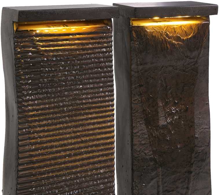 Beliani Sodo fontanas su LED SUNLINE ruda