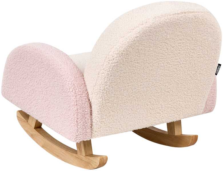 Fotelis Beliani Supamas krėslas OMBO Boucle Pastelinis rožinis