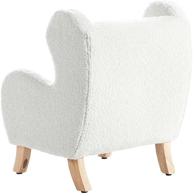 Beliani Vaikiškas fotelis FARUM Boucle, kreminės baltos spalvos