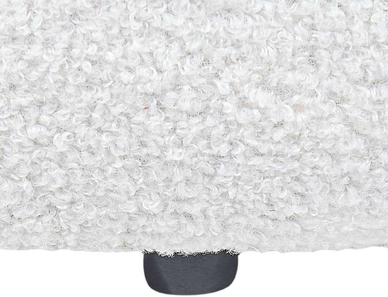 Beliani Vaikiškas fotelis Panda VIBY Boucle baltos spalvos