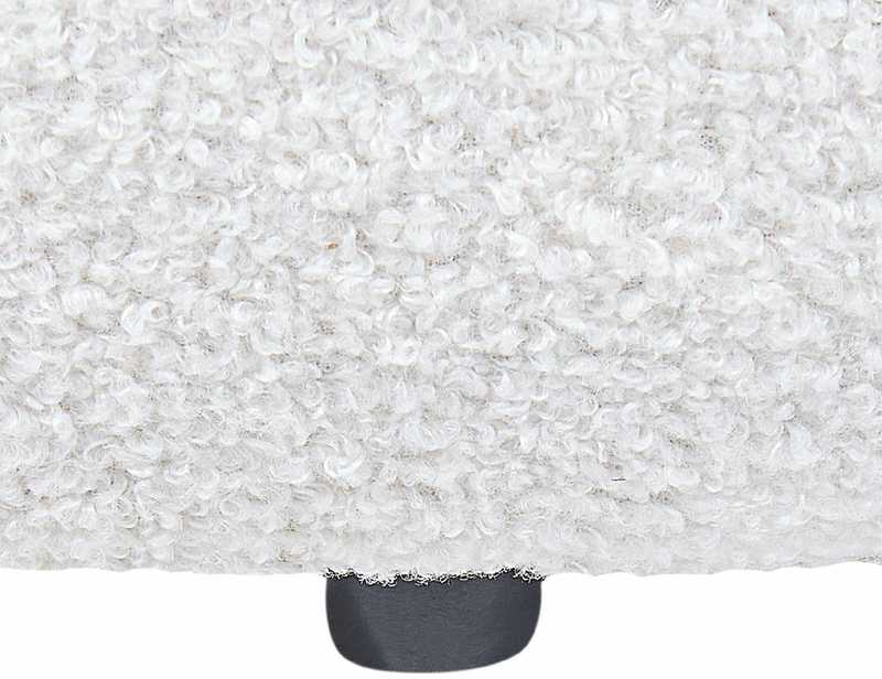 Beliani Vaikiškas fotelis Panda VIBY Boucle baltos spalvos