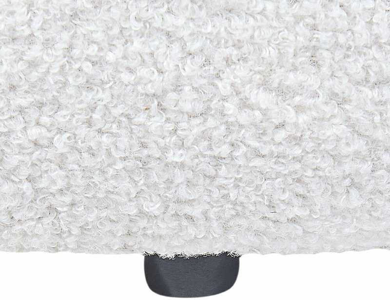 Beliani Vaikiškas fotelis Panda VIBY Boucle baltos spalvos