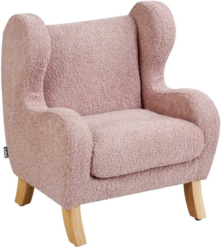 Beliani Vaikiškas fotelis FARUM, boucle, rožinis