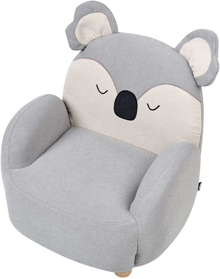 Beliani Vaikiškas fotelis Koala HERVIK pilkas