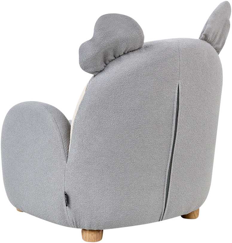 Beliani Vaikiškas fotelis Koala HERVIK pilkas