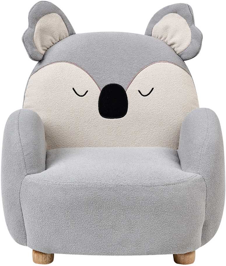 Beliani Vaikiškas fotelis Koala HERVIK pilkas