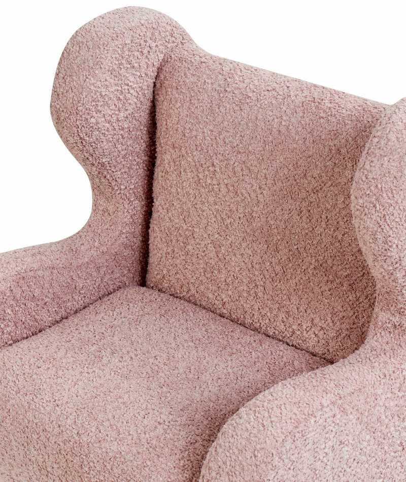 Beliani Vaikiškas fotelis FARUM, boucle, rožinis