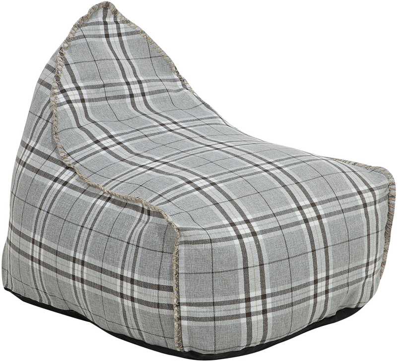 Beliani Sėdmaišis 200 L DROP LINEN 63 cm 75 cm Pilkas
