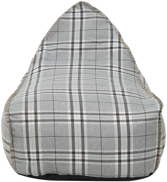 Beliani Sėdmaišis 200 L DROP LINEN 63 cm 75 cm Pilkas