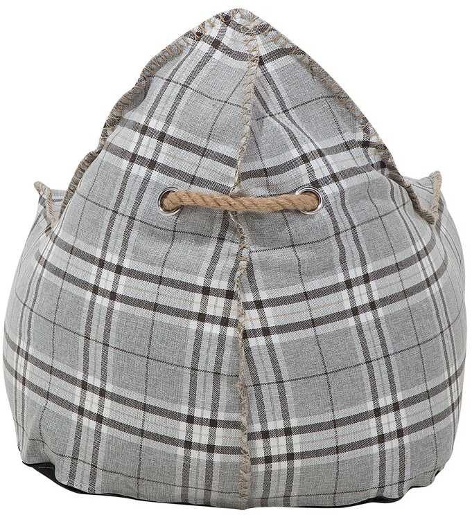 Beliani Sėdmaišis 200 L DROP LINEN 63 cm 75 cm Pilkas