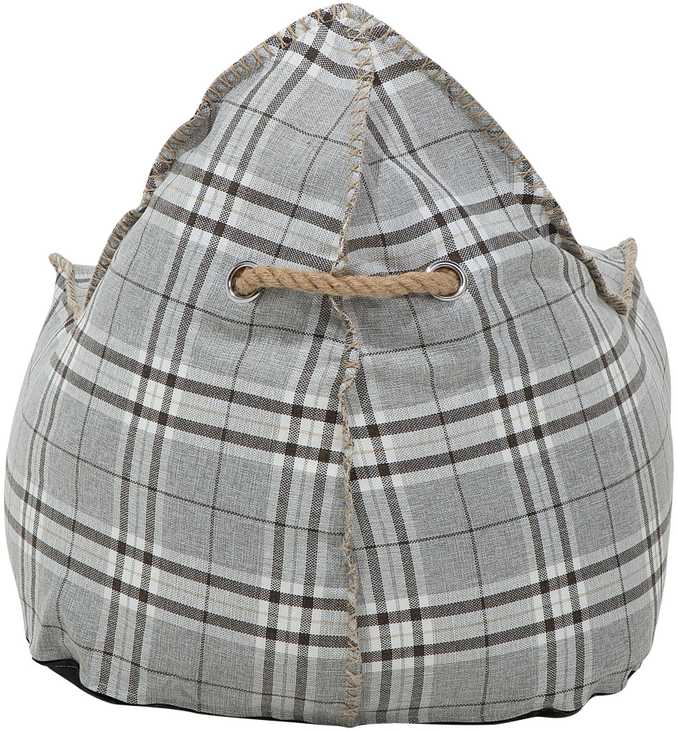 Beliani Sėdmaišis 200 L DROP LINEN 63 cm 75 cm Pilkas
