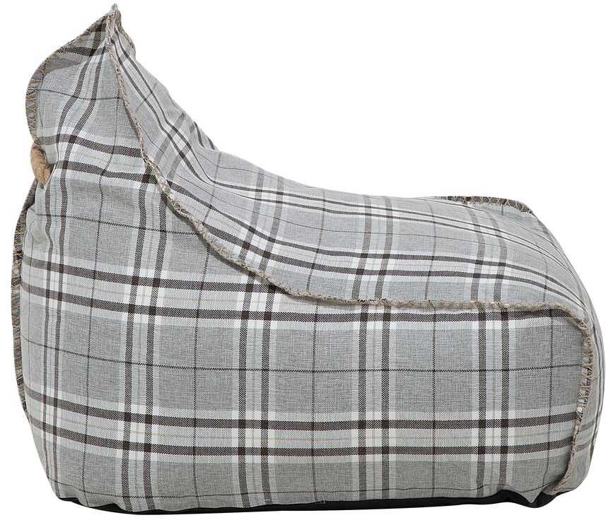 Beliani Sėdmaišis 200 L DROP LINEN 63 cm 75 cm Pilkas