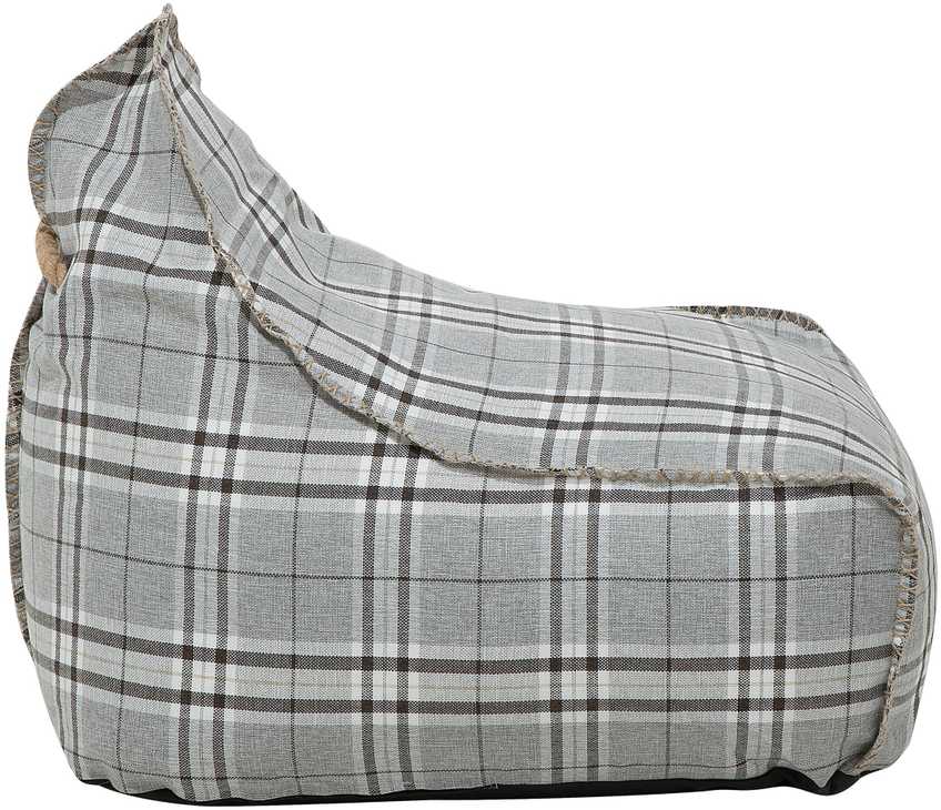 Beliani Sėdmaišis 200 L DROP LINEN 63 cm 75 cm Pilkas