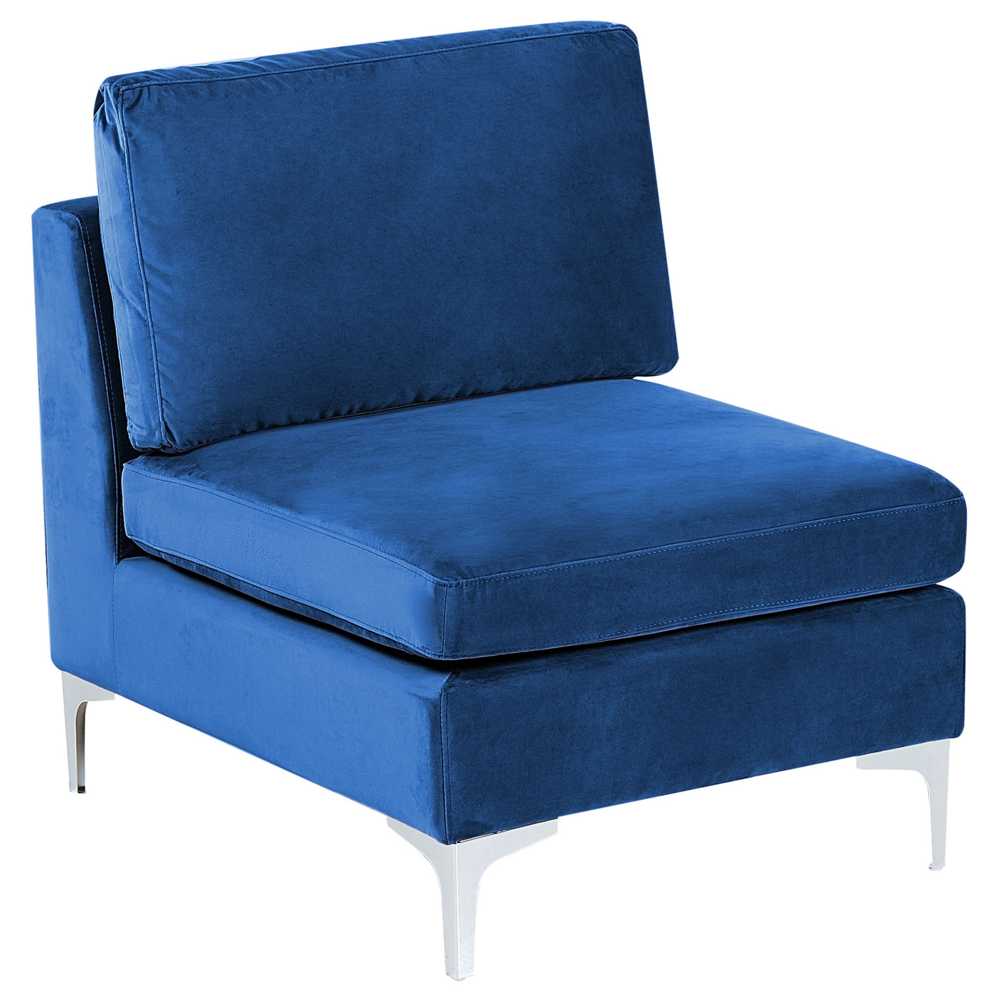 Sofa Beliani Vienvietis modulis EVJA tamsiai mėlynas veliūras