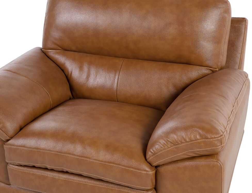 Fotelis Beliani Fotel HORTEN dirbtinė oda rudas