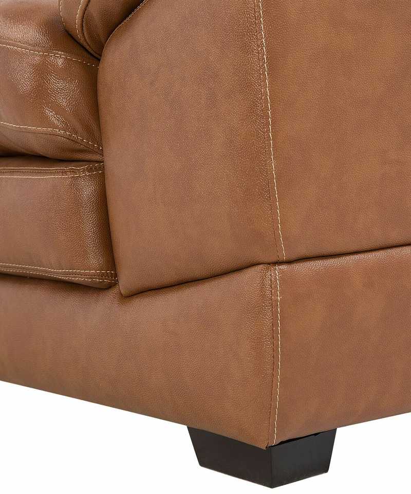 Fotelis Beliani Fotel HORTEN dirbtinė oda rudas