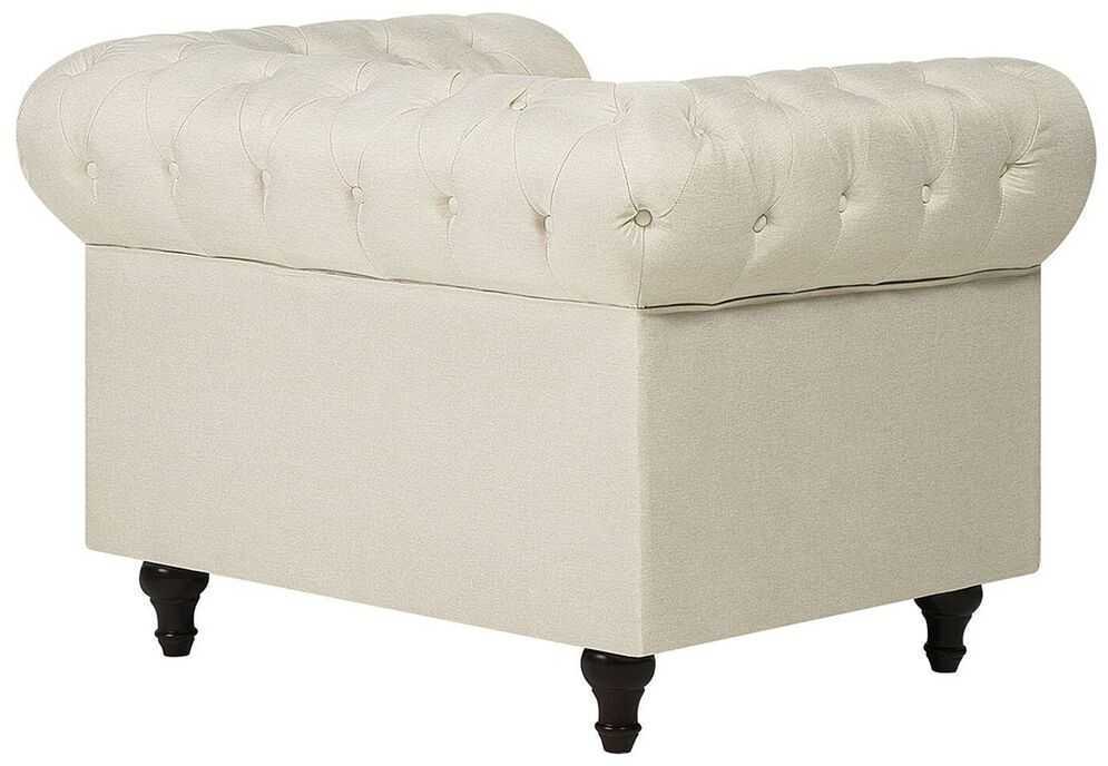 Beliani CHESTERFIELD fotelis, smėlio spalvos