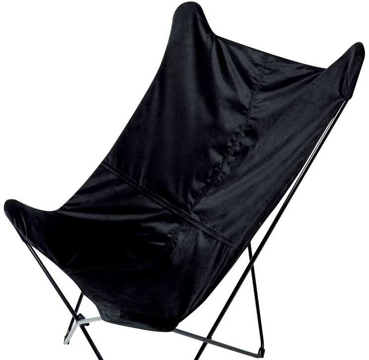 Fotelis Beliani Fotel NYBRO welūrinis, juodas