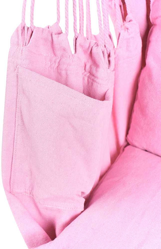 Fotelis Beliani Pakabinamas krėslas BONEA medvilninis rožinis