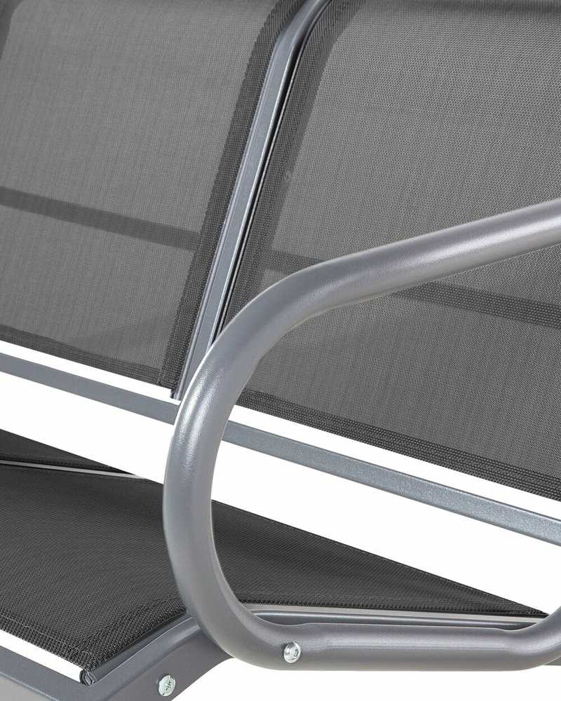 Beliani Sodo sūpynės BOGART metalinės, juodos