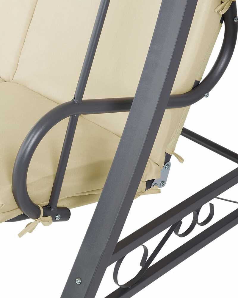 Beliani Sodo sūpynės GARBO metalinės smėlio spalvos