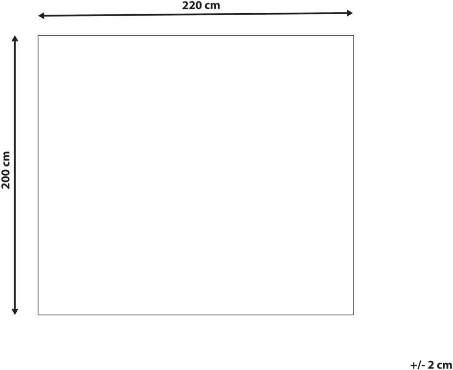 Beliani Koc AMPARA Medvilnė 200 x 220 cm Złamana biel