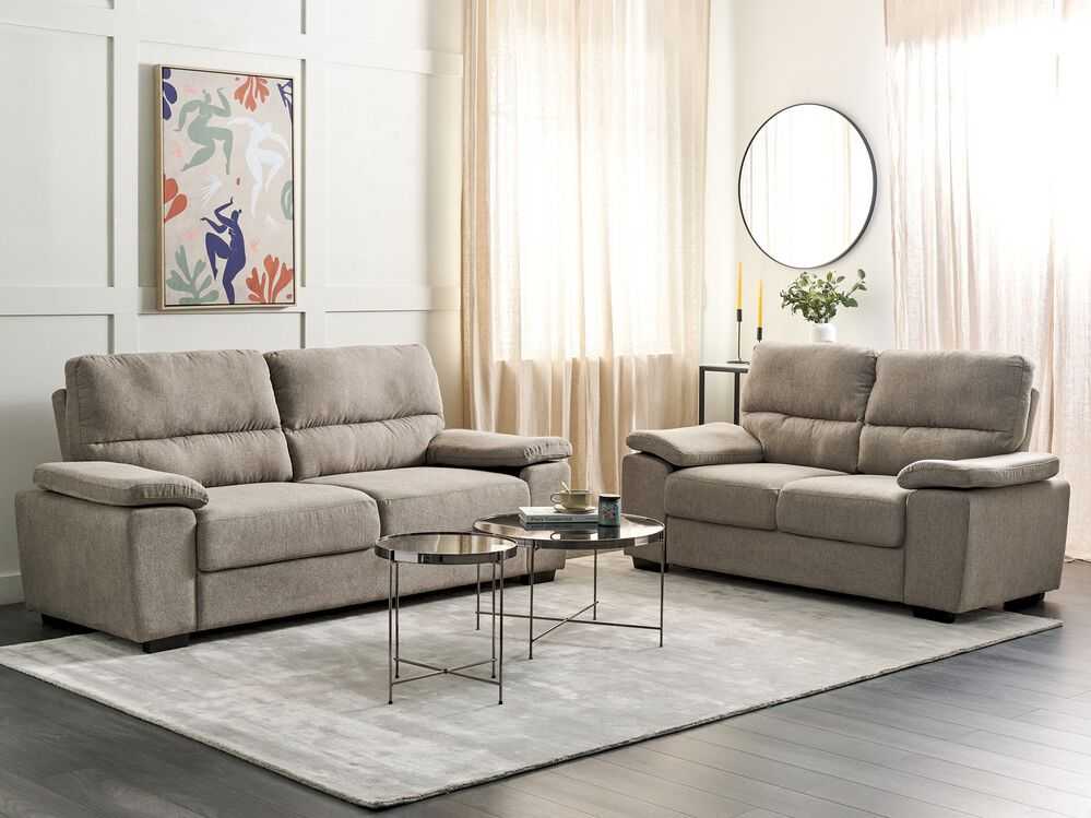 Sofa Beliani 5 vietų poilsio komplektas VOGAR šviesiai rudas