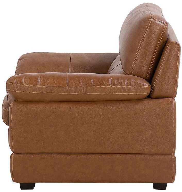 Sofa Beliani 4 vietų svetainės baldų komplektas HORTEN Natūrali oda Ruda