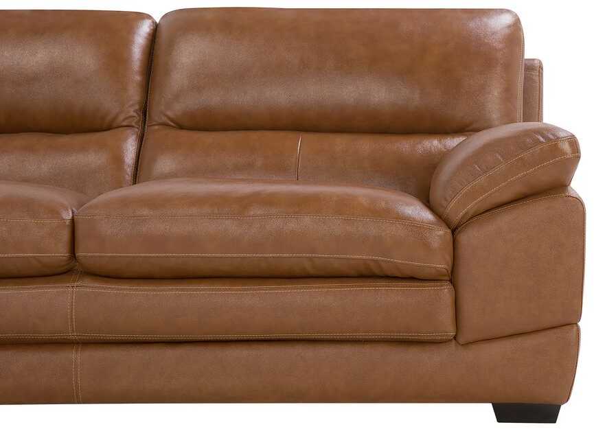 Sofa Beliani 4 vietų svetainės baldų komplektas HORTEN Natūrali oda Ruda