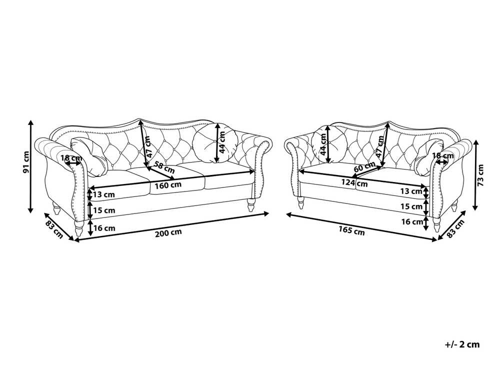Sofa Beliani 5 vietų minkštų baldų komplektas SKIEN, veliūras, juodas