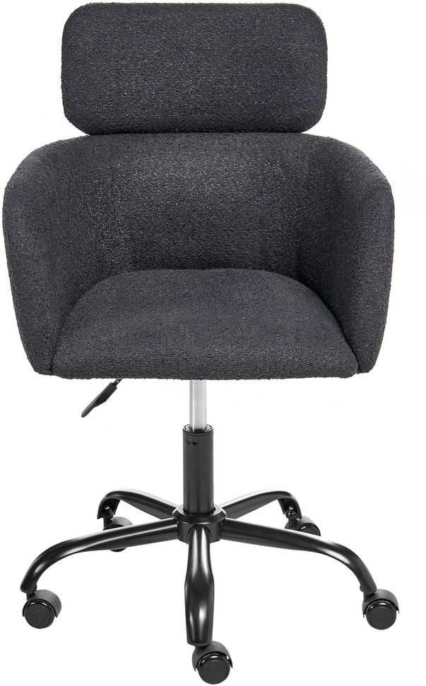 Beliani Besisukanti kėdė ALENA, Boucle audinys, juoda