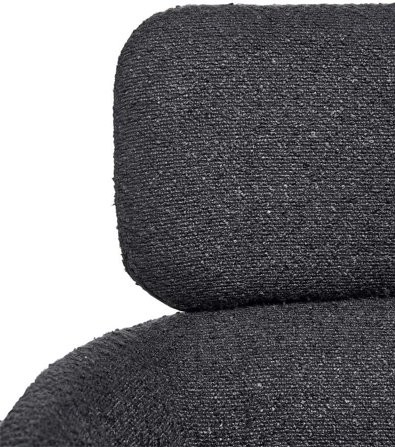 Beliani Besisukanti kėdė ALENA, Boucle audinys, juoda