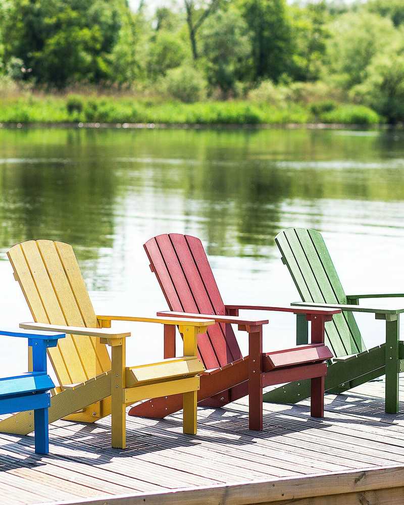 Beliani Sodo kėdė ADIRONDACK Raudona