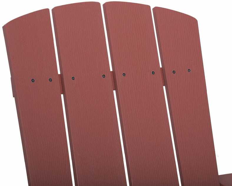 Beliani Sodo kėdė ADIRONDACK su kojų atrama, raudona