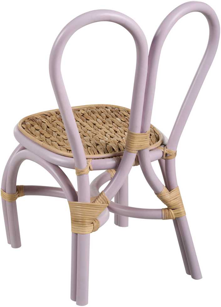 Fotelis Beliani Vaikiška kėdė DESIMI Rattan Violetinė