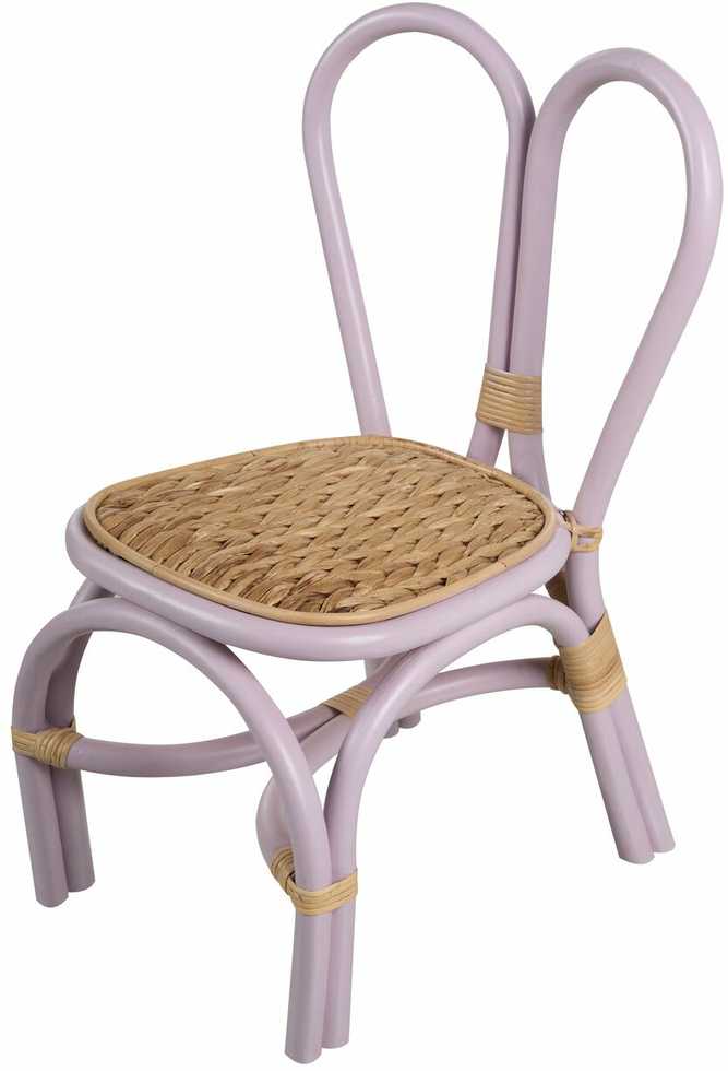 Fotelis Beliani Vaikiška kėdė DESIMI Rattan Violetinė