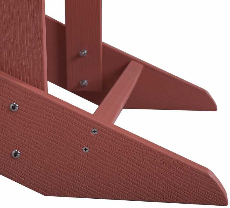 Beliani Sodo kėdė ADIRONDACK su kojų atrama, raudona