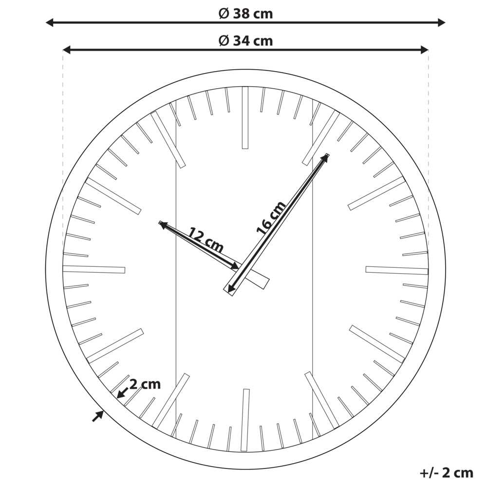 Beliani Sieninis laikrodis VILLORA 38 cm rudas/juodas