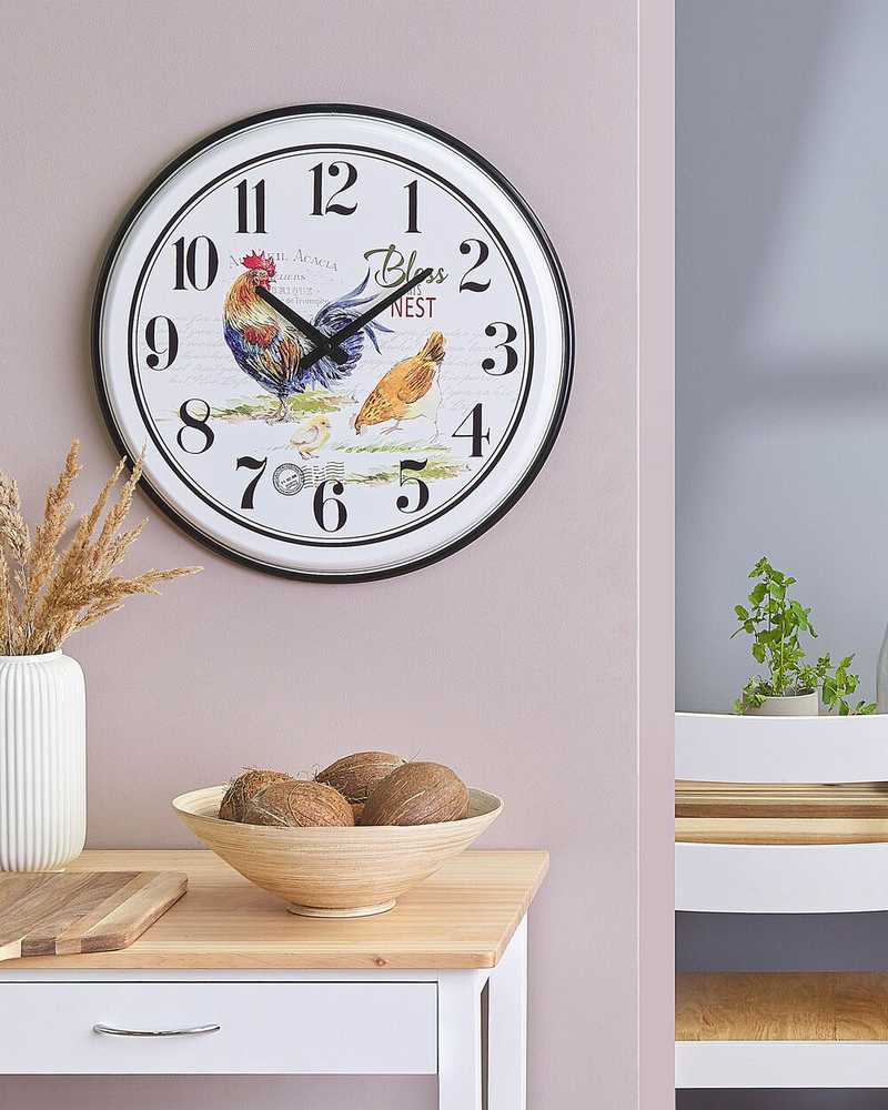 Beliani Sieninis laikrodis HORW 48 cm metalinis spalvotas