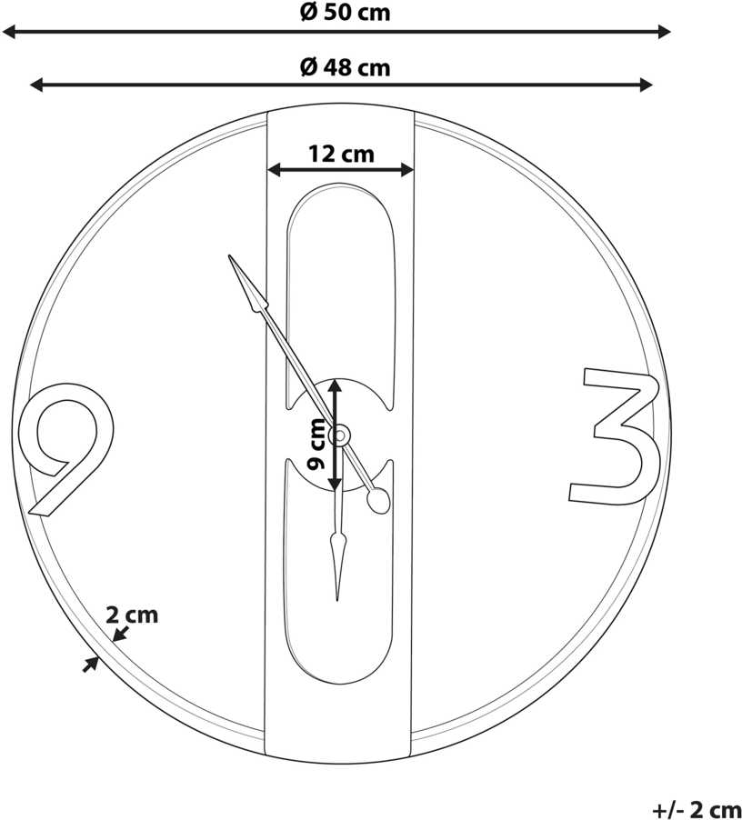 Beliani Sieninis laikrodis MULHOUSE 50 cm, rudas