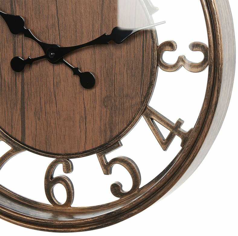 Beliani Sieninis laikrodis ALCOBA 40 cm rudas