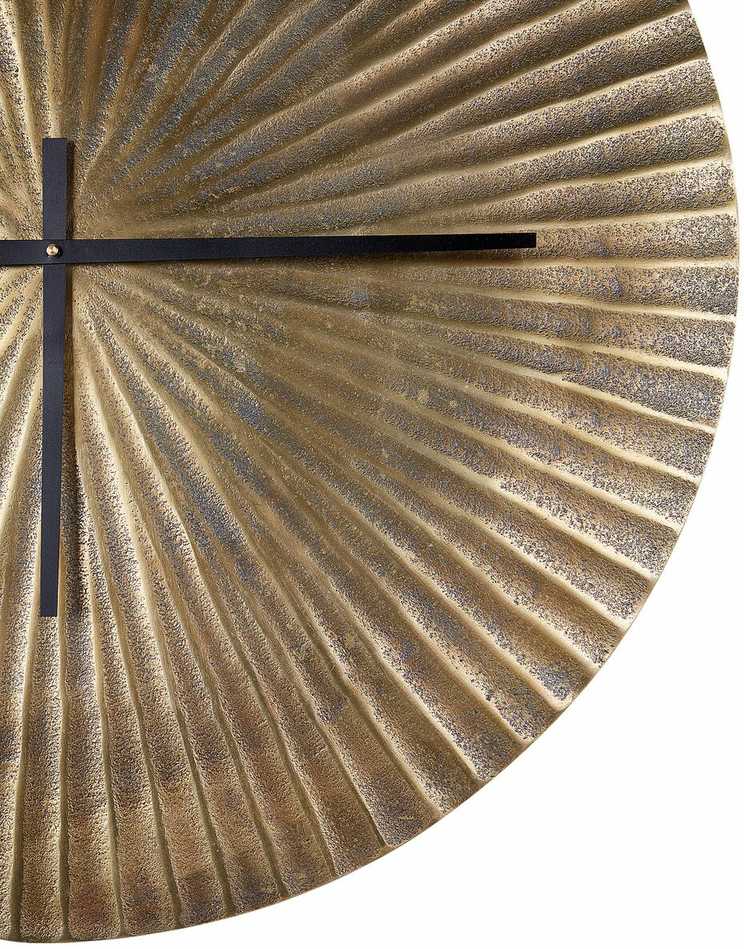 Beliani Sieninis laikrodis VAIGAI 59 cm metalinis auksinis