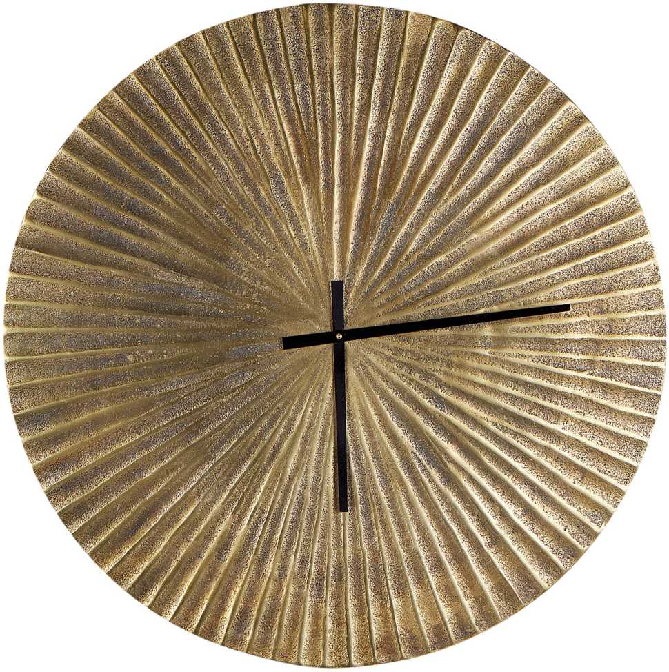 Beliani Sieninis laikrodis VAIGAI 59 cm metalinis auksinis